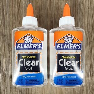 Elmer's Washable Clear Glue 5oz Bottles 2-Pack‎ Non-Toxic for Slime and Crafts
